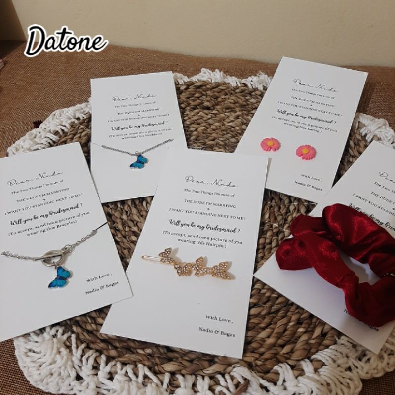 Jual Bridesmaid card/ bridesmaid gift/ kartu bridesmaid/kartu ucapan ...