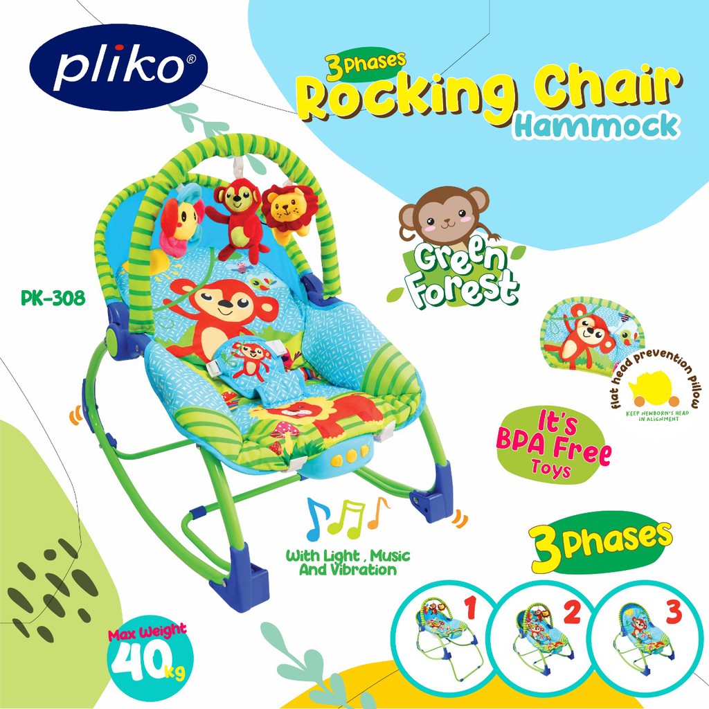 Jual Baby Bouncer Bayi Pliko Rocking Chair Hammock Phases Pk-308