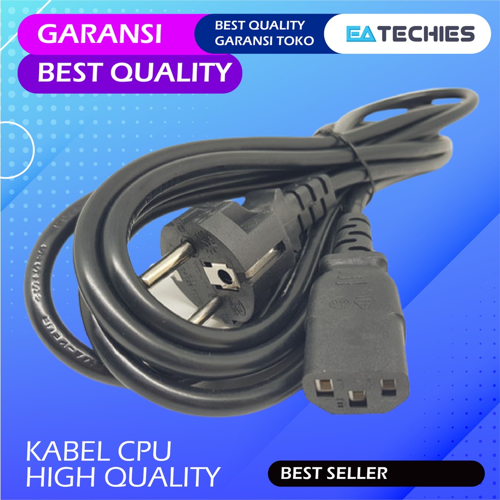 Jual Kabel Power CPU PC Monitor Elektronik Serbaguna Bahan Tebal / C13 ...