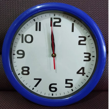 Jam Dinding 28cm ring biru polos