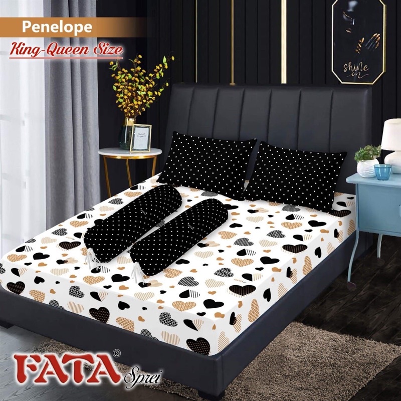 Jual Fata Sprei Minimalis Penelope Ukuran King 180x200 Queen