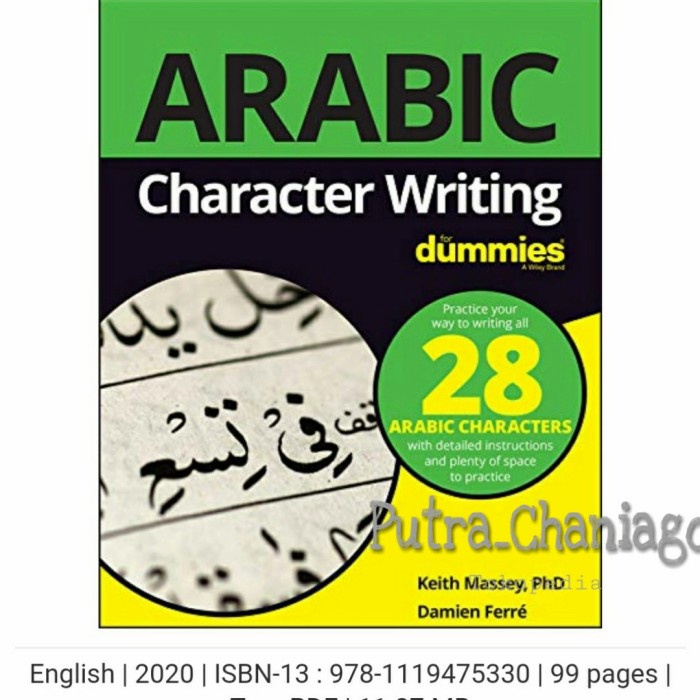 Jual buku arabic character writing for dummies shopee indonesia