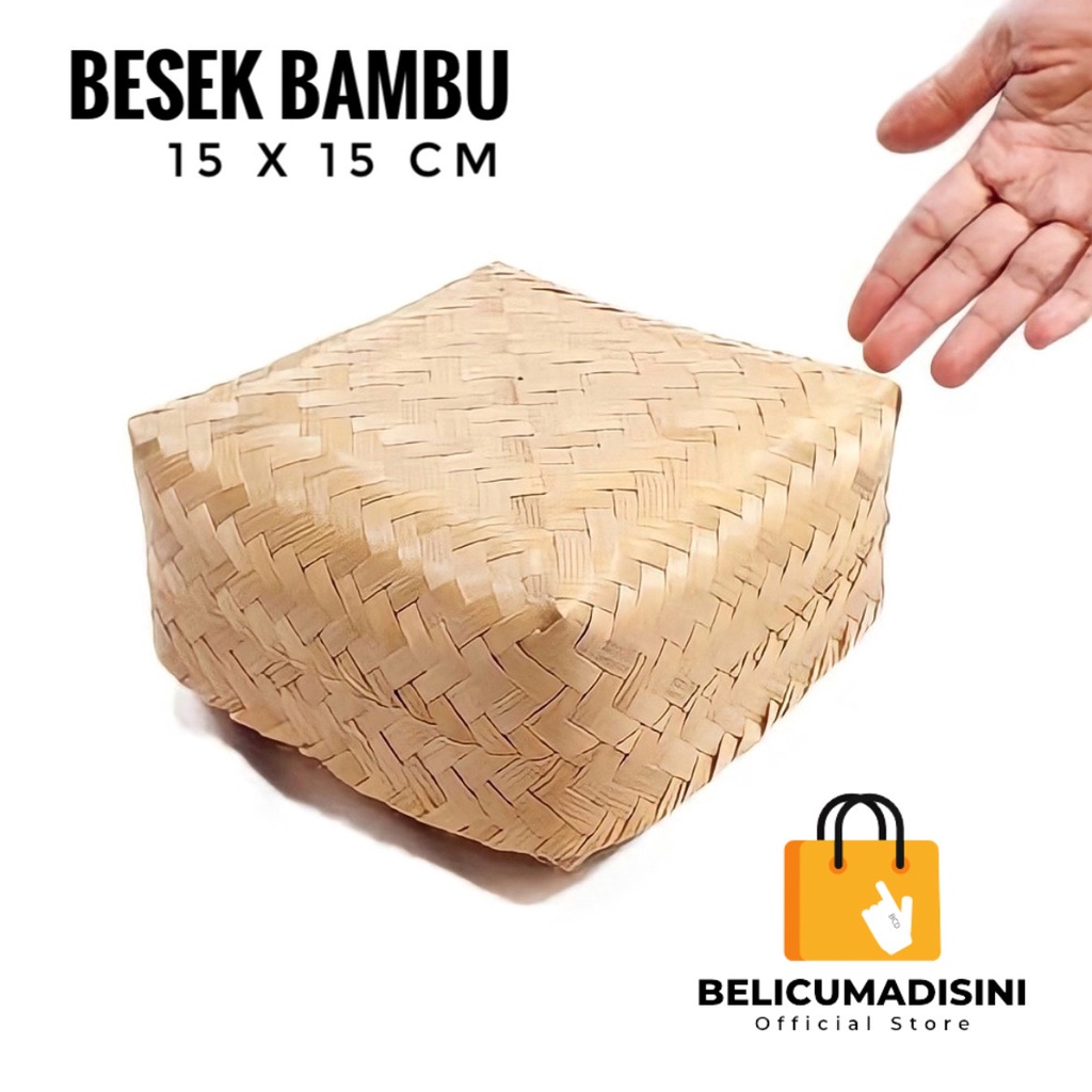 Jual BESEK BAMBU 15x15 CM / BESEK NASI KURBAN MAKANAN SET PACKAGING ...