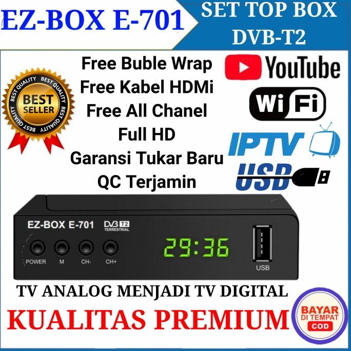 Jual SET TOP BOX DVBT2 EZBOX PENERIMAAN SIARAN TV DIGITAL WIFI YOUTUBE