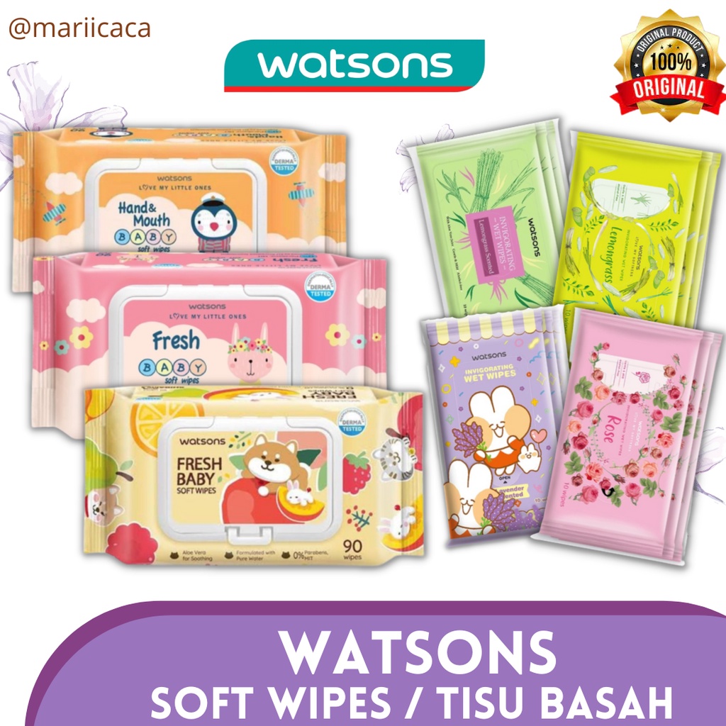 Jual Watsons Soft Wet Wipes / Tisu Basah Shopee Indonesia