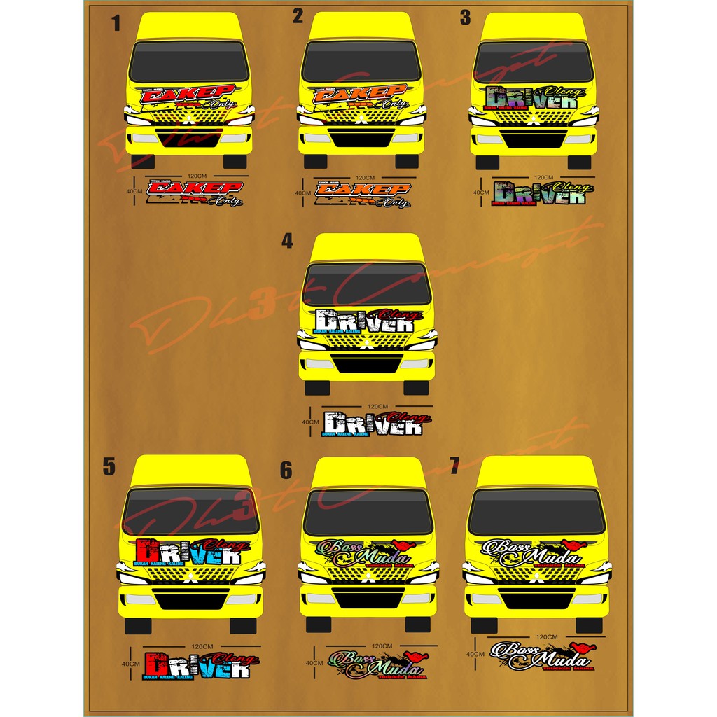 Jual Sticker Truck Depan Sticker Oleng Kata Kata Kabin Depan Truck ...