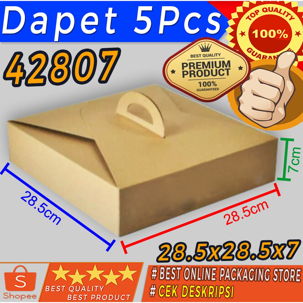 Jual DUS KUE CANTIK / GIFT BOX ELEGAN / BOX KUE 28X28X7CM 42807 ...