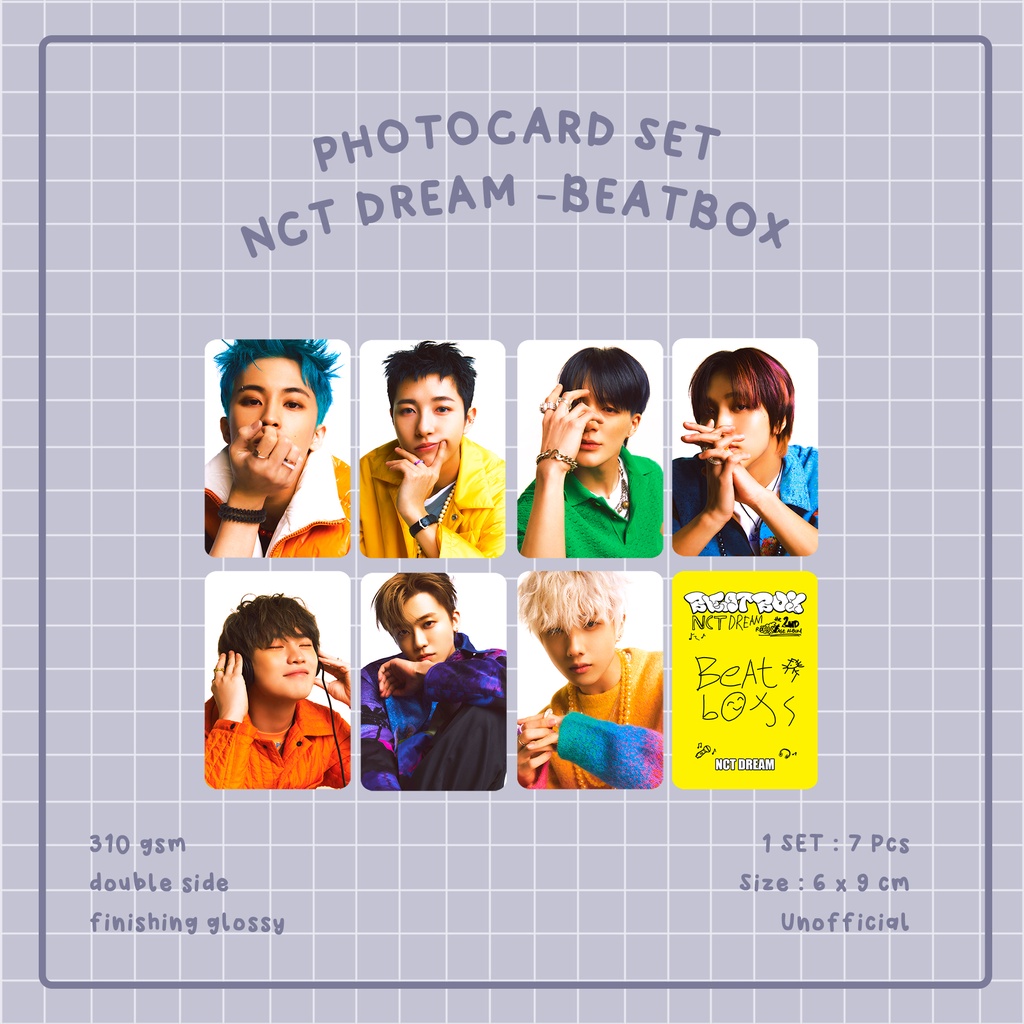 Jual Photocard Nct Dream Beatbox I Unofficial Photocard Set Nct