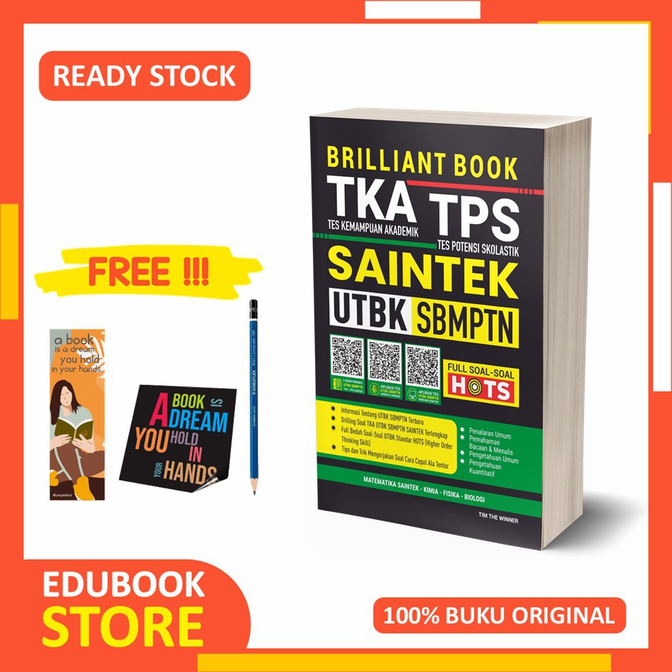 Jual BUKU SAINTEK UTBK SBMPTN TKA TPS 2020 - BRILIANT BOOK (BONUS ...