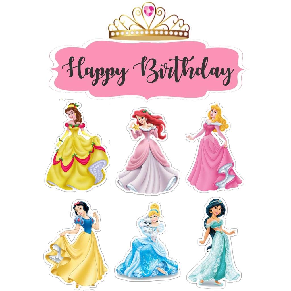 Jual TOPPER CAKE ULANG TAHUN / HIASAN KUE PRINCESS DISNEY | Shopee