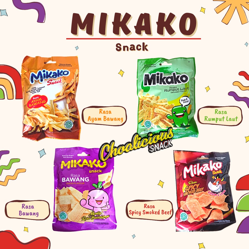 Jual MIKAKO Snack Aneka Rasa / All Variant / Semua Varian Rasa @18gram ...