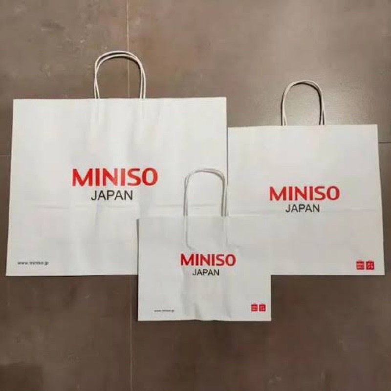 Jual Shopping Bag Miniso Plastik Belanja Miniso Kantong Belanja Shopee Indonesia