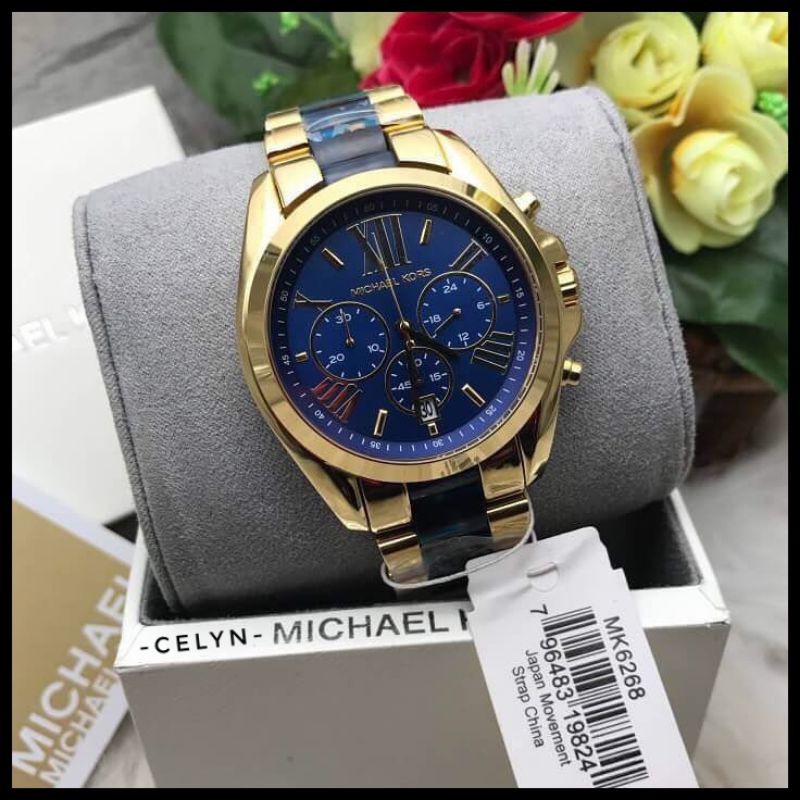 Jual jam tangan pria michael kors mk6268 stainless steel blue