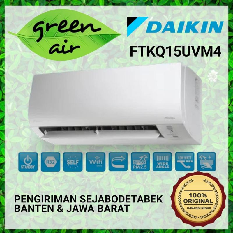 Jual AC DAIKIN 1/2 PK FTKQ 15 + PASANG INSTALASI INVERTER THAILAND 1/2 ...