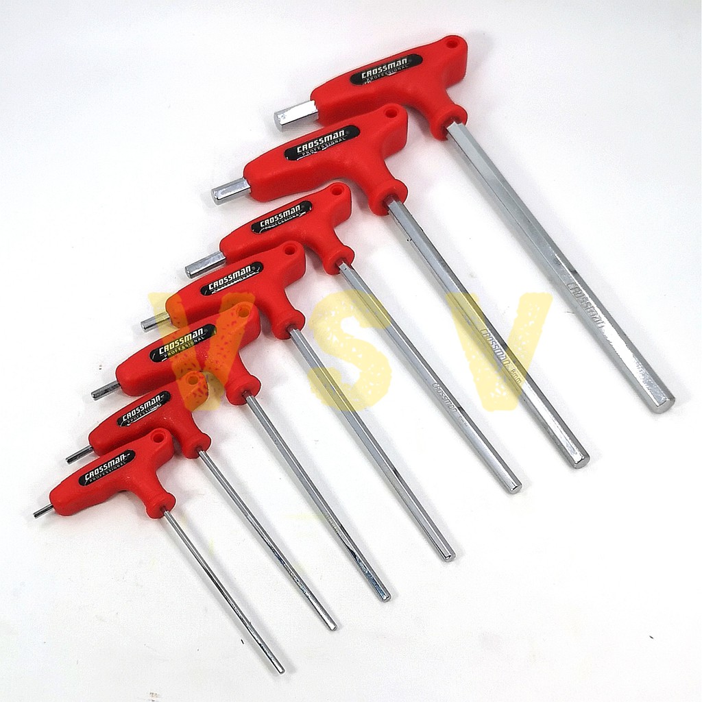 Jual CROSSMAN T-Handle hex key set 7pc / Kunci L set / Kunci L gagang T ...