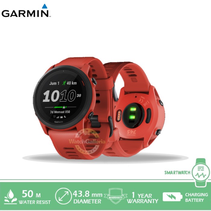 Jual Jam Tangan Garmin Forerunner 745 Magma Red Original Murah