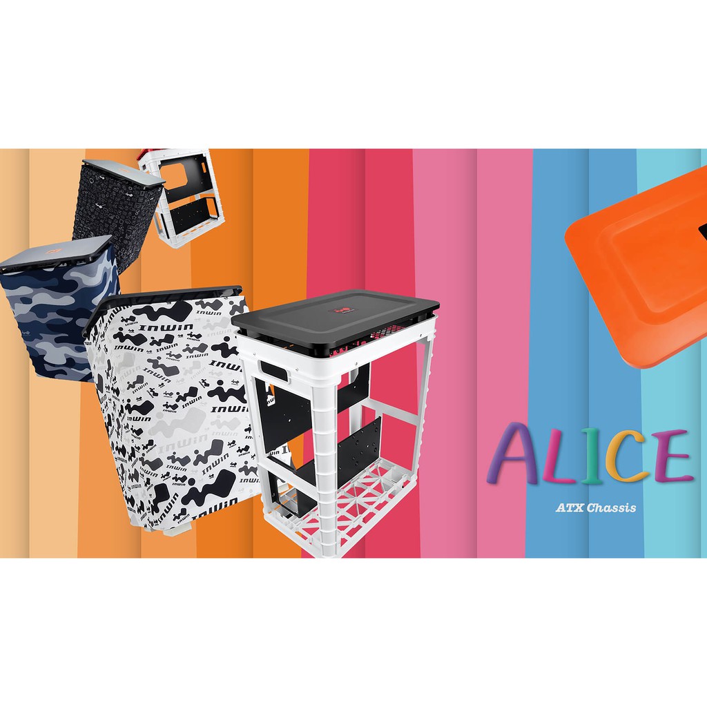 Jual InWin ALICE Camouflage Blue Cloth - Grey Top - ATX gaming case ...