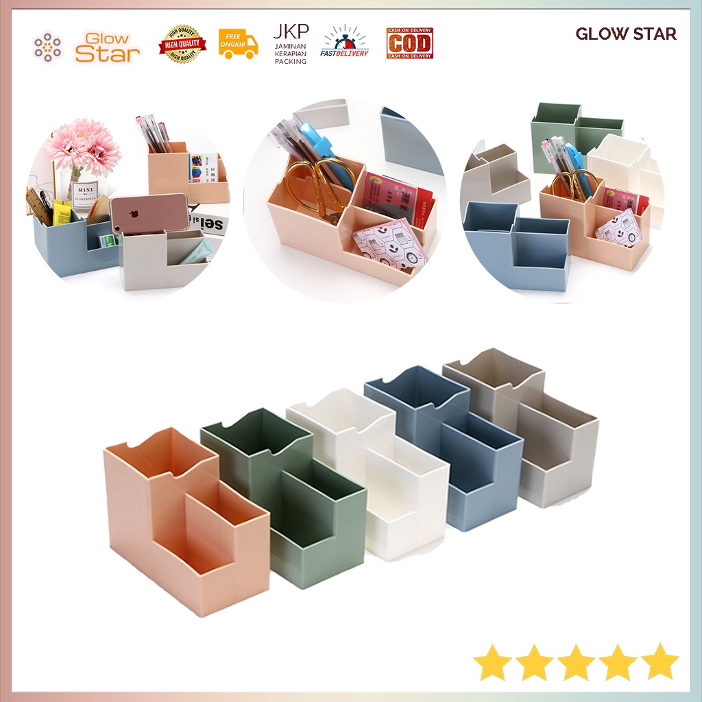 Jual SQUARE3 Wadah Kotak Tempat Alat Tulis Pena Bolpen Pensil Storage ...