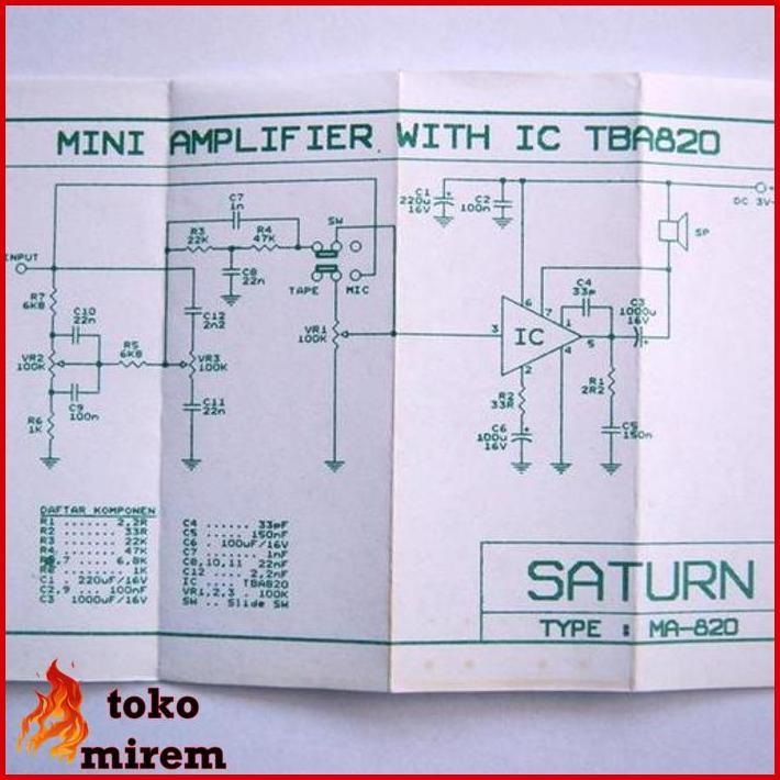 Jual PCB Mini Amplifier With IC TBA820 Saturn MA-820 d21r Juara ...