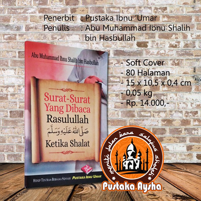 Jual Surat Surat Yang Dibaca Rasulullah Ketika Shalat - Pustaka Ibnu ...