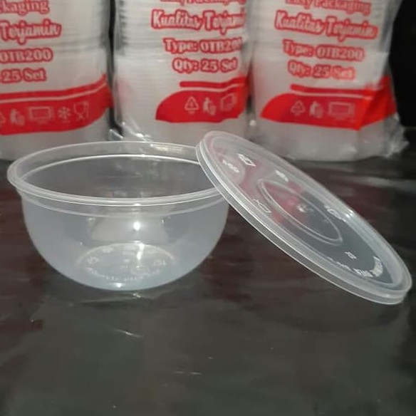 Jual Thinwal Bulat 200ml/ Container Microwave/ Kotak Makan Plastik ...