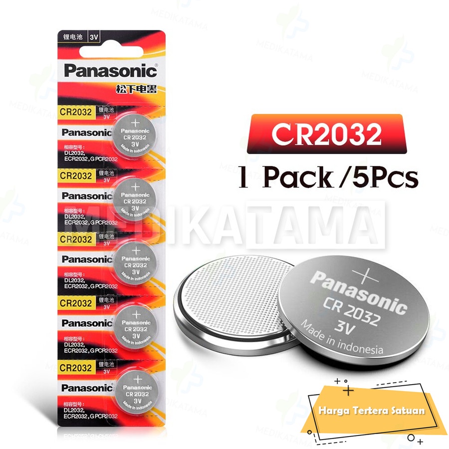 Jual Baterai Panasonic CR2032 Batre Kancing Battery cr2032 Panasonic ...