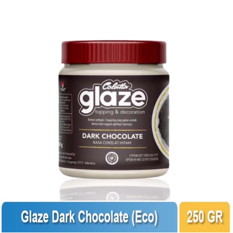 Jual Colatta Glaze Dark Chocolate Kemasan Gr Selai Coklat Shopee Indonesia