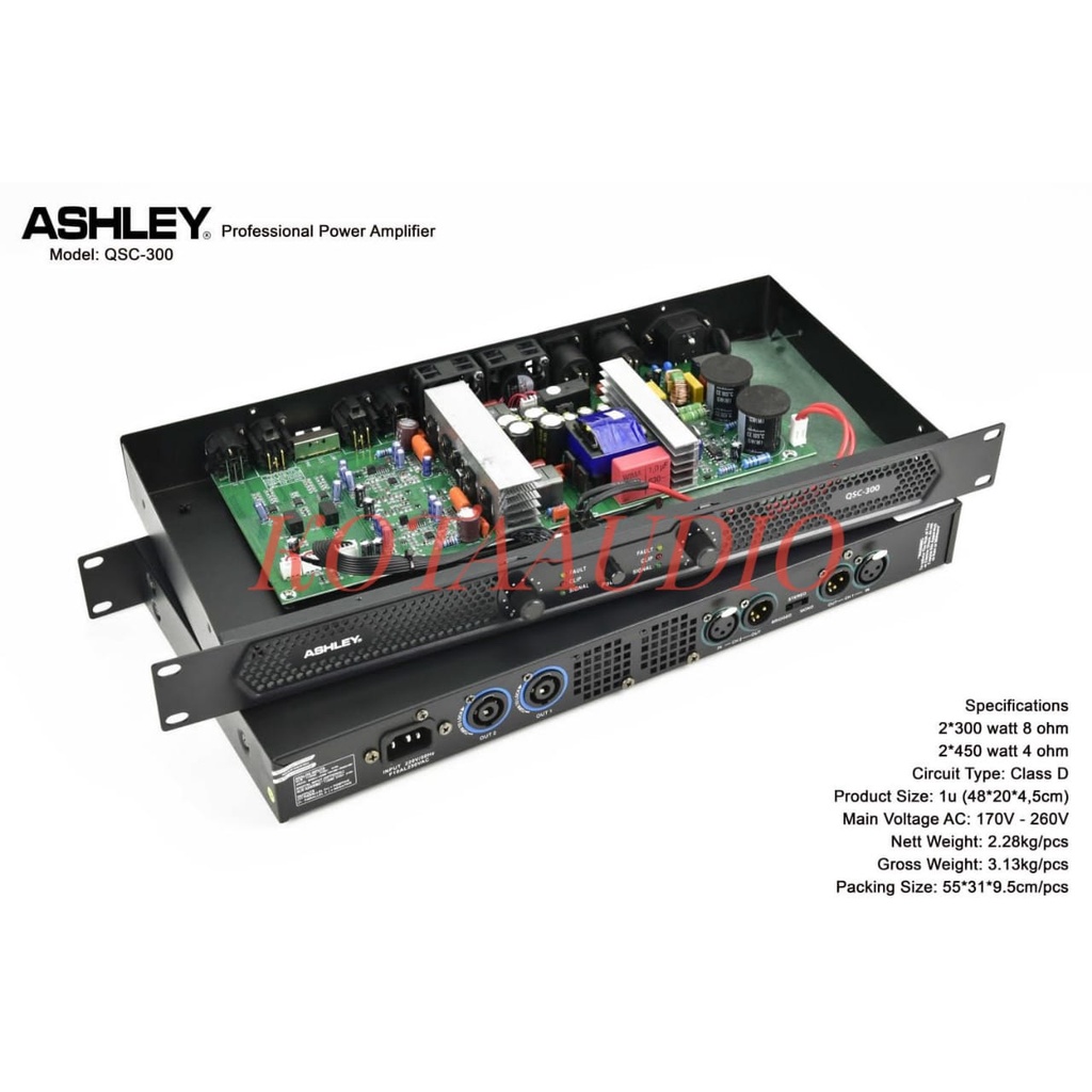 Jual Power Amplifier Ashley QSC300 Ashley QSC300 Original Class D