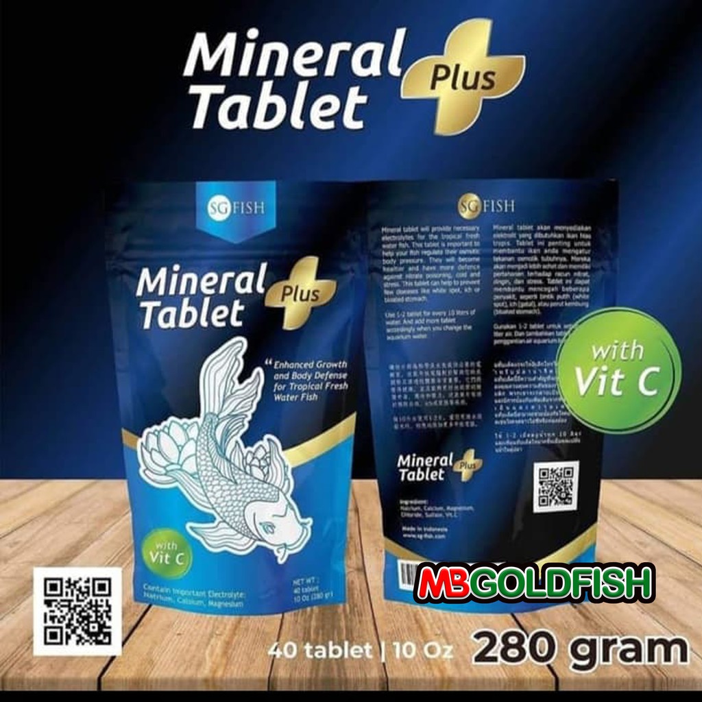 Jual MINERAL TABLET PLUS SG FISH. Dengan Vitamin C, Garam Ikan 40 ...