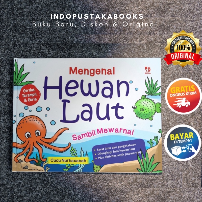 Jual Buku Mengenal Hewan Laut Sambil Mewarnai - Original | Shopee Indonesia