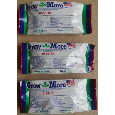 Grow More 10-55-10 100gr / Pupuk NPK Bunga dan Akar Growmore