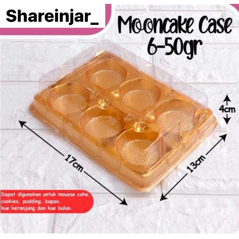 Jual Mooncake Case Tray Mika + Tutup Alas Sekat 6 Lubang / Packaging ...