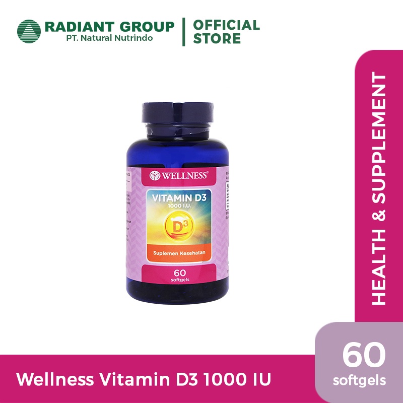 Jual Wellness Vitamin D3 1000 Iu 60 Softgels Shopee Indonesia 2641