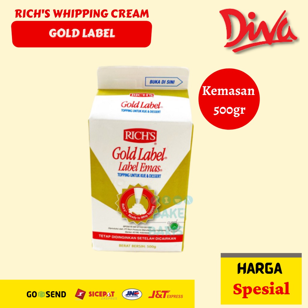 Jual [500gr] Rich's Whipping Cream Gold Label / Rich Whip Gold Label