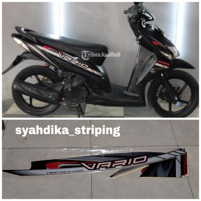 Jual STIKER STRIPING LIS BODY HONDA VARIO 110 KARBU 2009 HITAM | Shopee