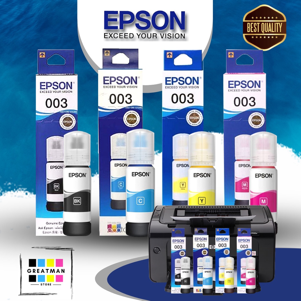 Jual Tinta Epson 003 Ori Black Cyan Magenta Yellow Tinta Printer Epson 003 L3110 L1110 L3100