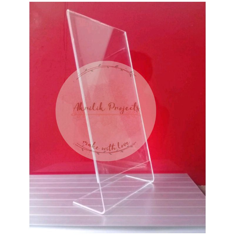 Jual TEMPAT DISPLAY MENU CAFE / SCAN QR CODE AKRILIK tersedia 3 Ukuran ...