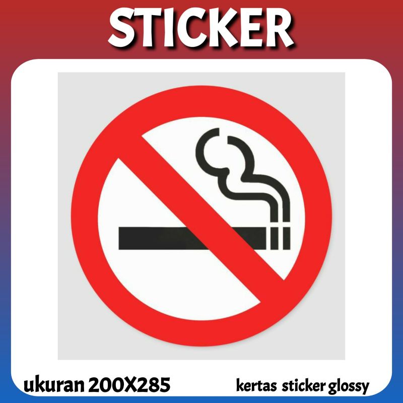 Jual STICKER DILARANG MEROKOK UKURAN A4 6S9D | Shopee Indonesia