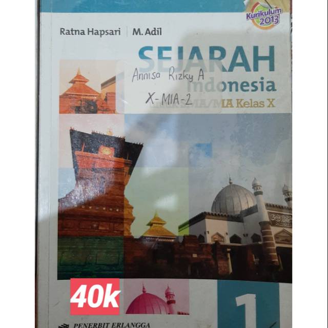 Jual Buku Sejarah Indonesia Wajib SMA Kelas X Erlangga | Shopee Indonesia