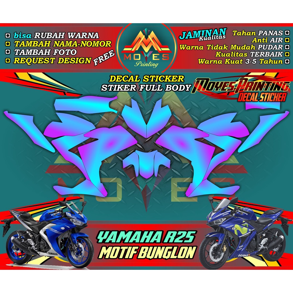 Jual DECAL YAMAHA R25 STIKER MOTOR FULL BODY FULL STIKER MOTOR | Shopee ...