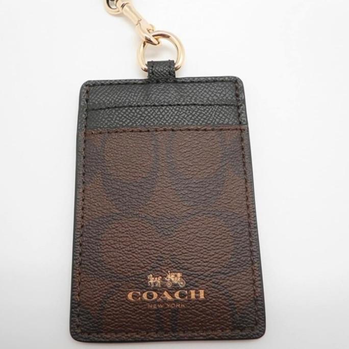 Jual CARD HOLDER COACH SIGNATURE LANYARD ID CARD & NAME TAG ORIGINAL