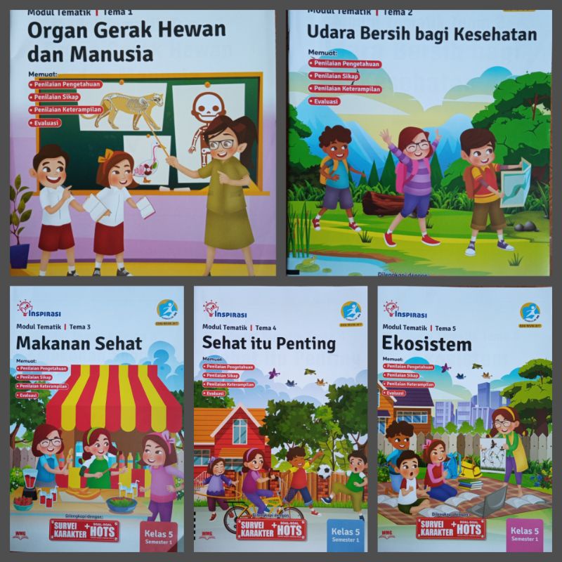 Jual Paket Lks Tema Kelas 5 Semester 1 Pt Warna Mukti Grafika Shopee 
