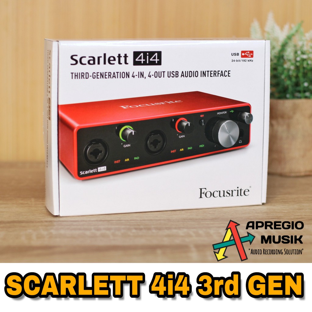 Jual Focusrite Scarlett 4i4 3rd Gen ORIGINAL Soundcard Recording 4 ...