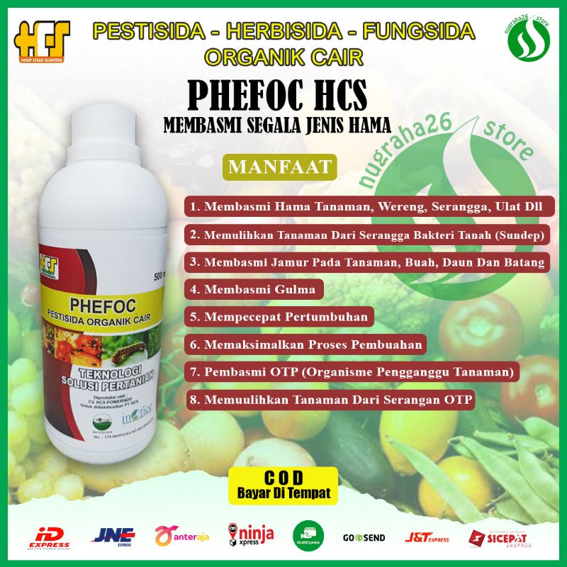 Jual Obat Pembasmi Hama Tanaman Phefoc Hcs Insektisida Pestisida Fungisida Herbisida Organik 7976