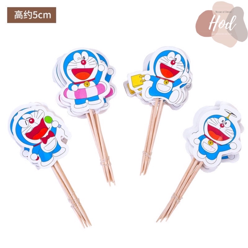 Jual Topper Tusuk Cupcake Kartun Insert Minion Doraemon Hello Kitty
