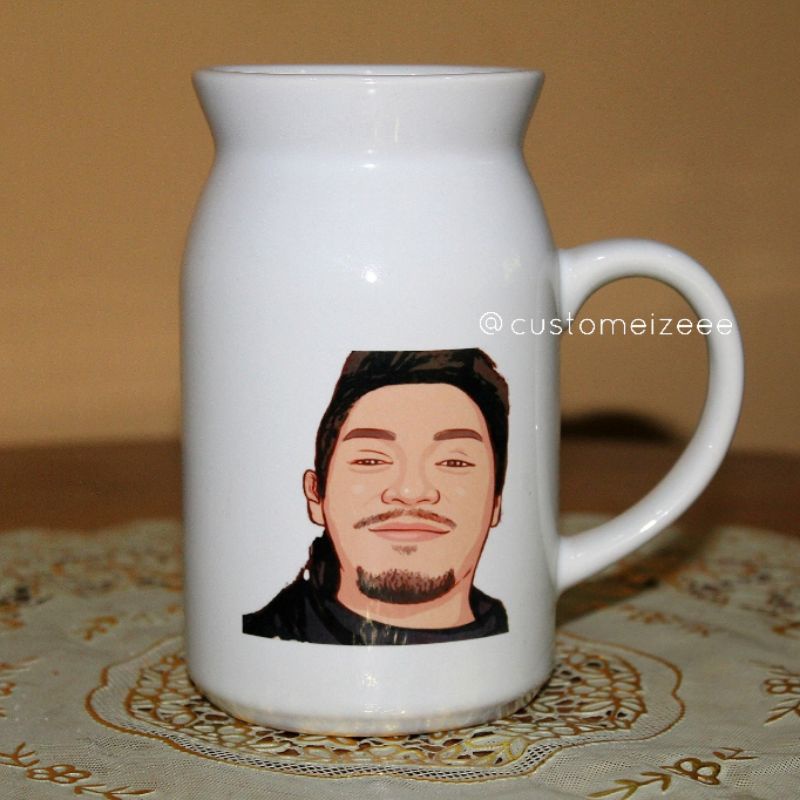 Jual Custom Mug SUSU Souvenir Unik Free Design KADO COUPLE ANNIV WISUDA ...