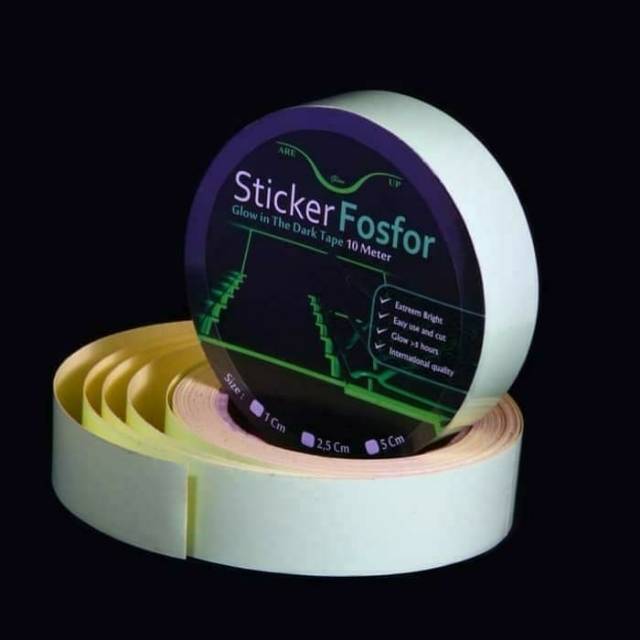 Jual Sticker Fosfor Glow In The Dark 2,5 Cm x 10 M Sticker Menyala di ...