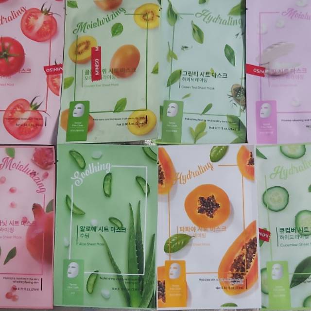 Jual Miniso Sheet Mask masker wajah | Shopee Indonesia