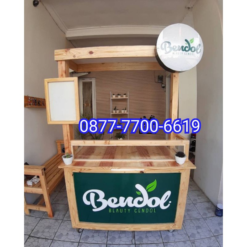 Jual booth kayu / booth minuman makanan / booth jati belanda | Shopee