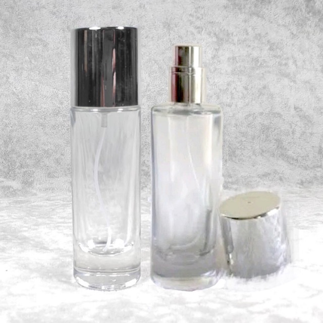 Botol Parfum 50ml Spray - Kaca Tebal Clear - Isi Ulang Perfume - Lvt